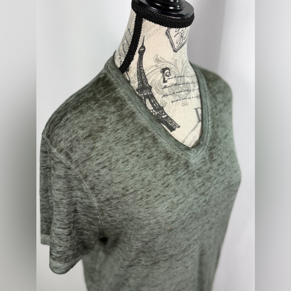 Buckle Black Women's Minimalist Heather Green V-Neck Short Sleeve ChicTop Size M - Picture 8 of 10